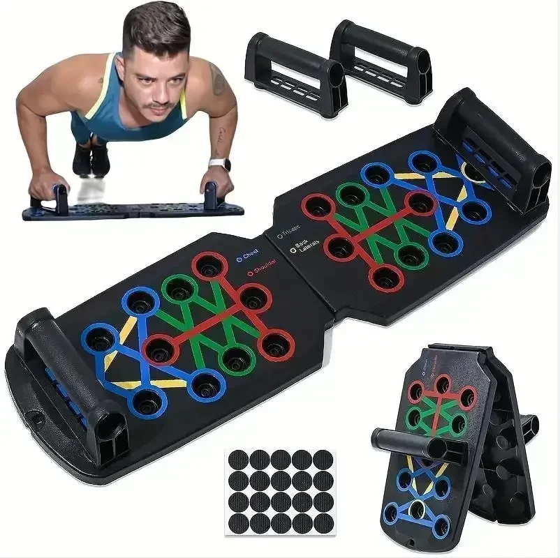 Push Up Board Foldable Multi Function - 새로운 휴대용 다기능 푸쉬업 보드 세트.