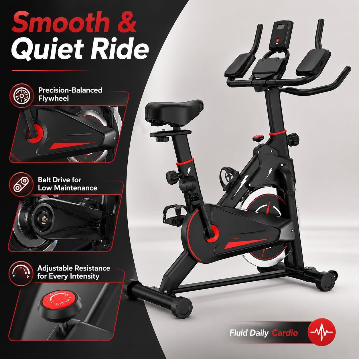 실내용 자석식 운동 자전거, LCD 모니터가 장착된 정 - Exercise Bike Magnetic Resistance 리뷰 및 가격
