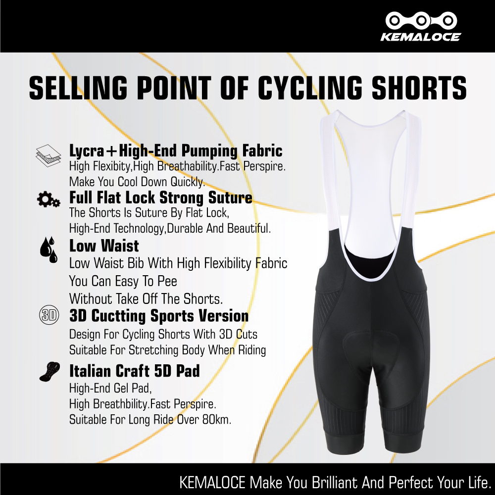 KEMALOCE 남성용 사이클링 빕 반바지 블랭크 블랙 - Padded Cycling Shorts 5D Gel 리뷰 및 가격