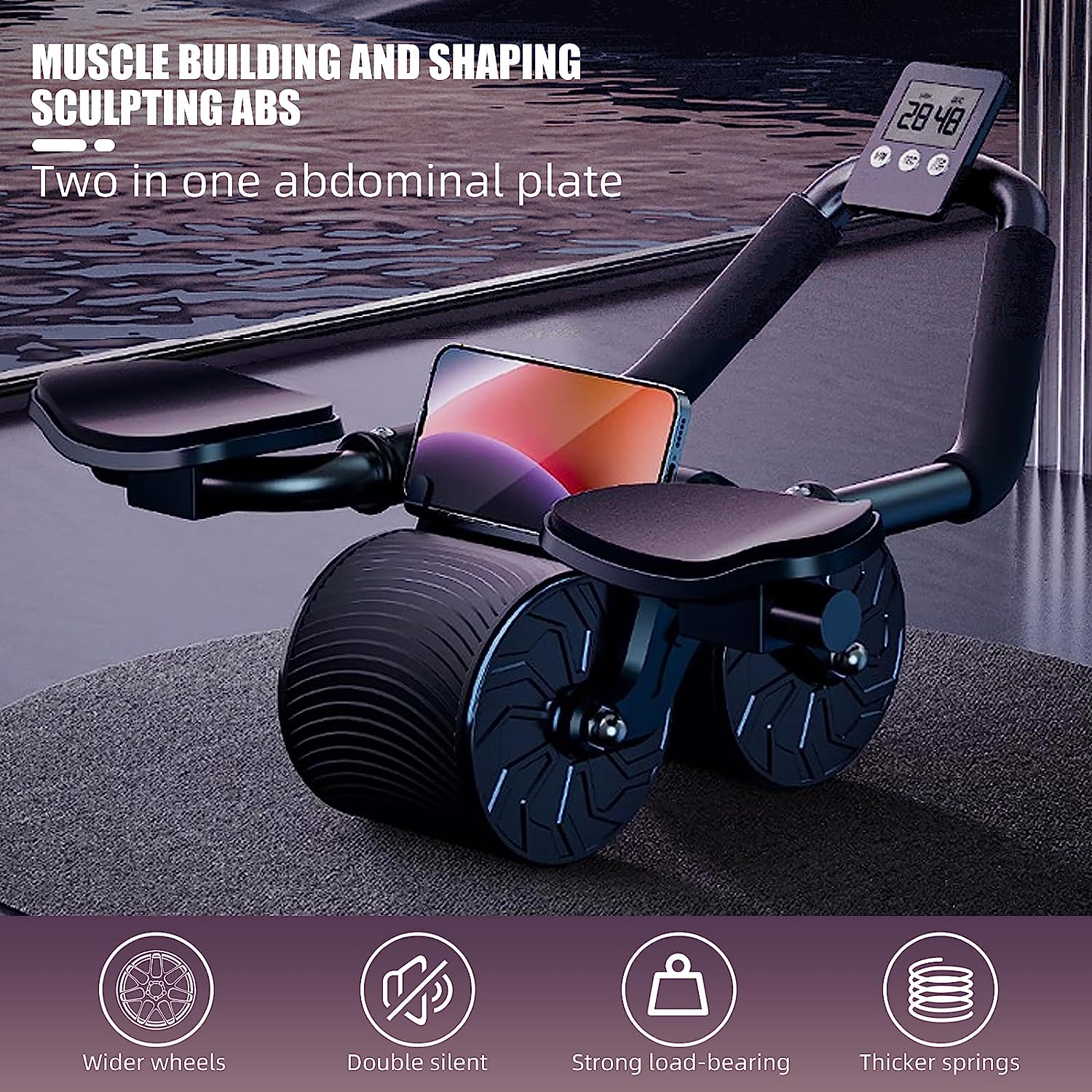 팔꿈치 지지대 자동 리바운드 복근 휠 코어 근육 트레이 - Ab Roller Wheel With Elbow Support 리뷰 및 가격